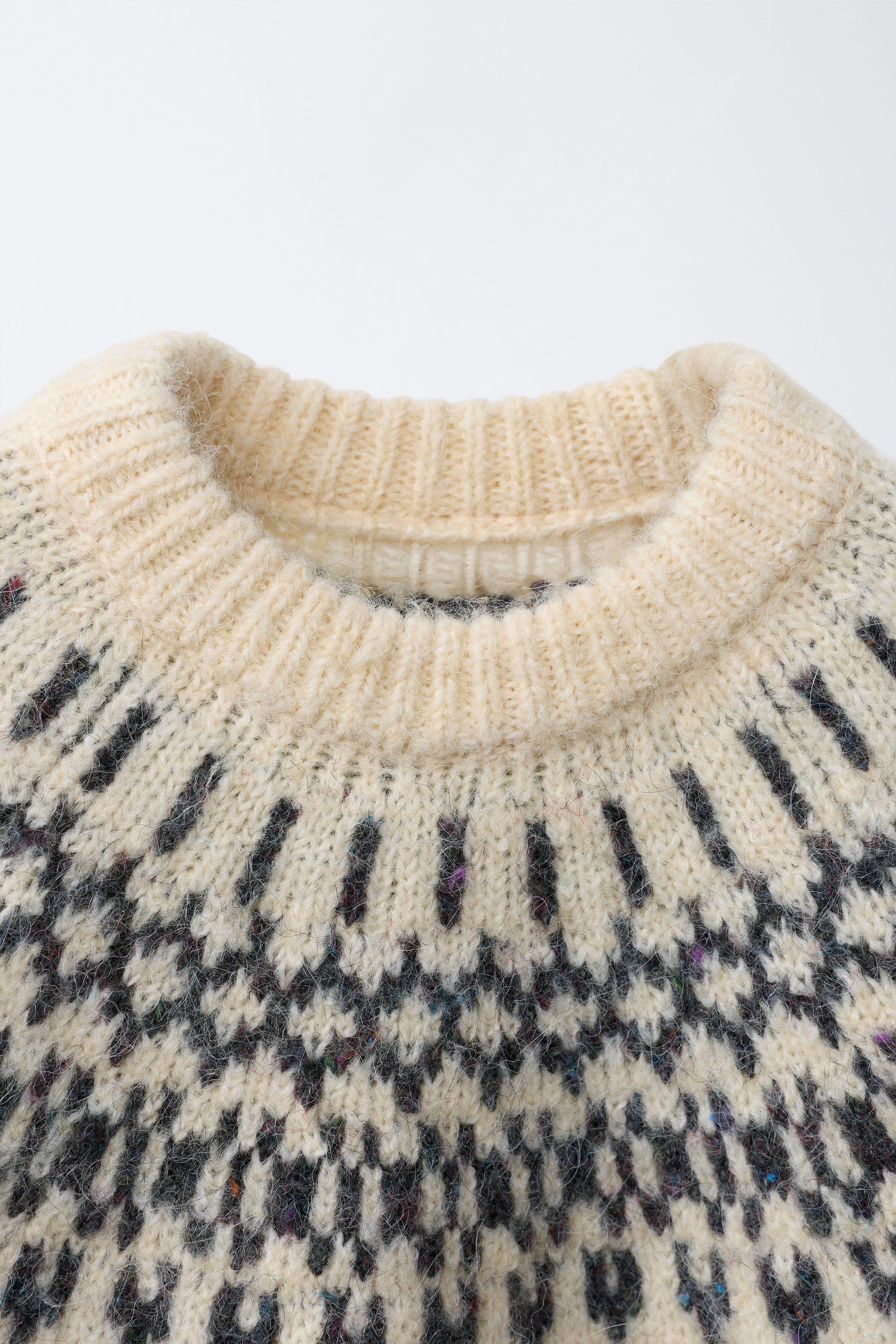 JACQUARD KNIT JUMPER WITH WOOL AND ALPACA